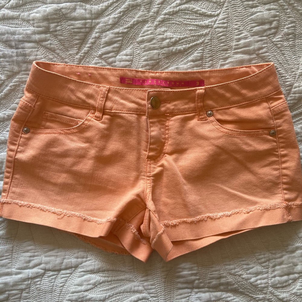 Orange Jean shorts